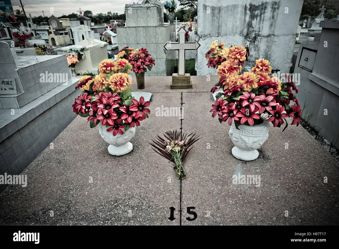 cemetery near Rio Hato, Cocle province, Panama Stock Photo