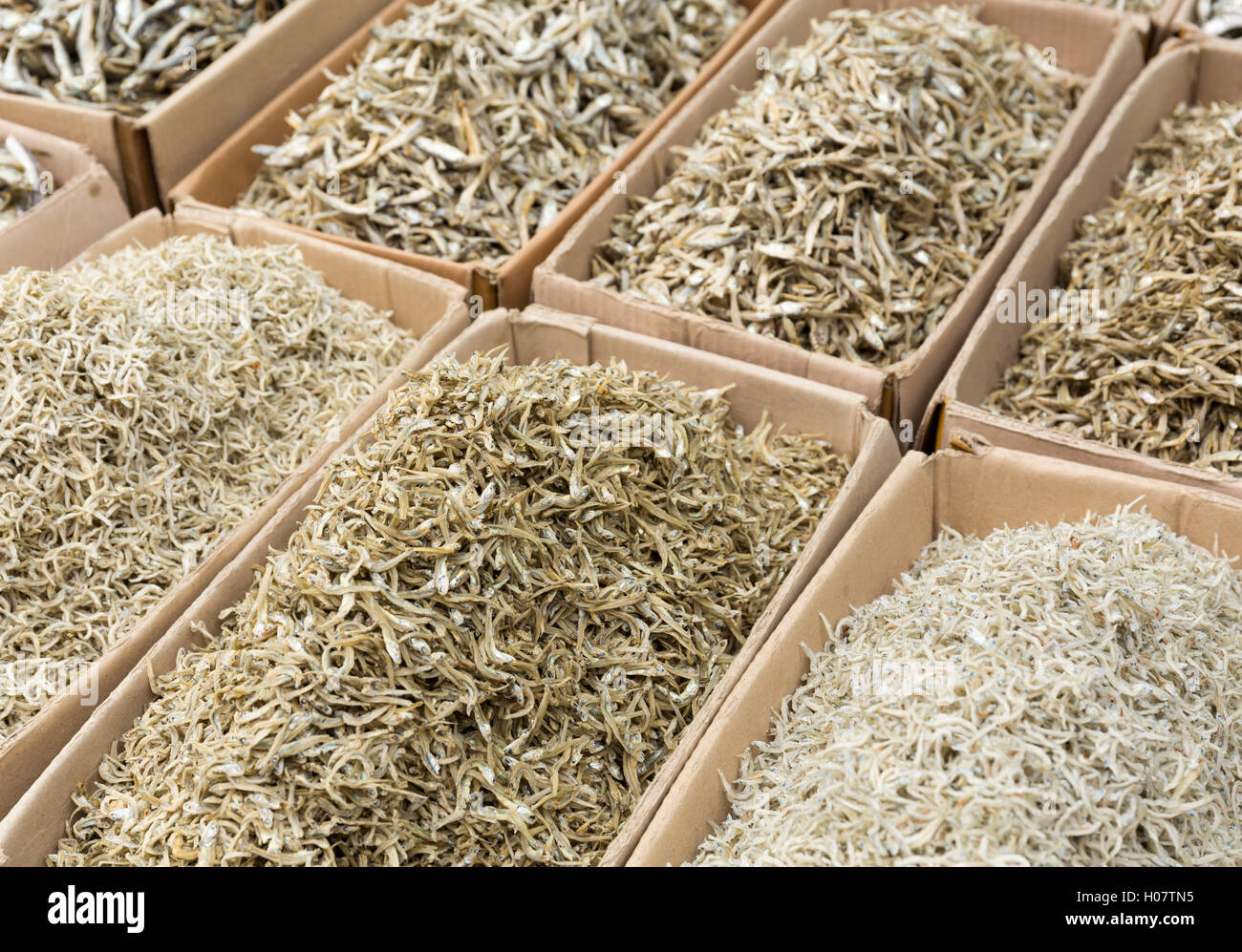 Dried anchovy fish Stock Photo Alamy