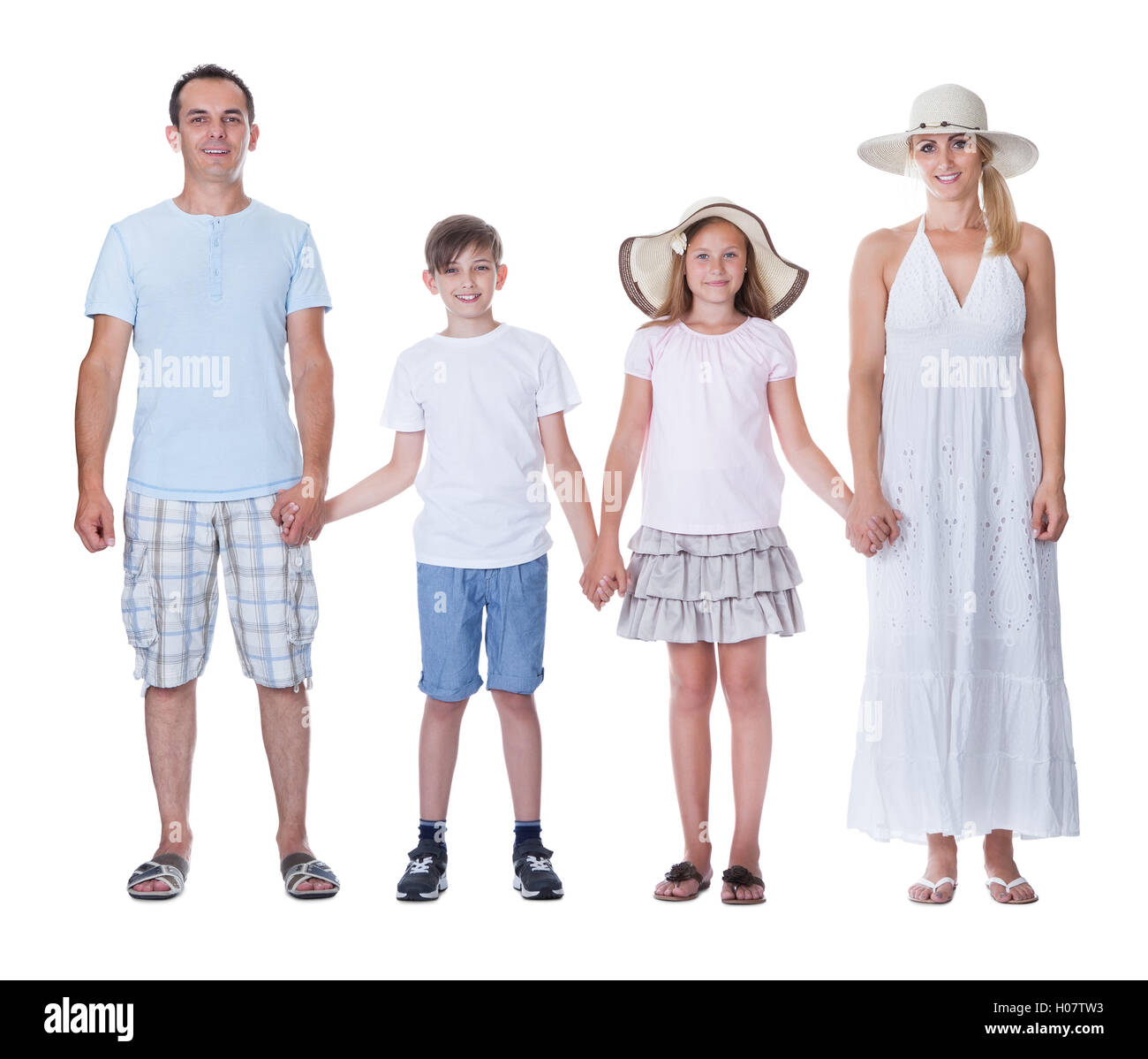 Kids holding hands row happy hi-res stock photography and images - Alamy