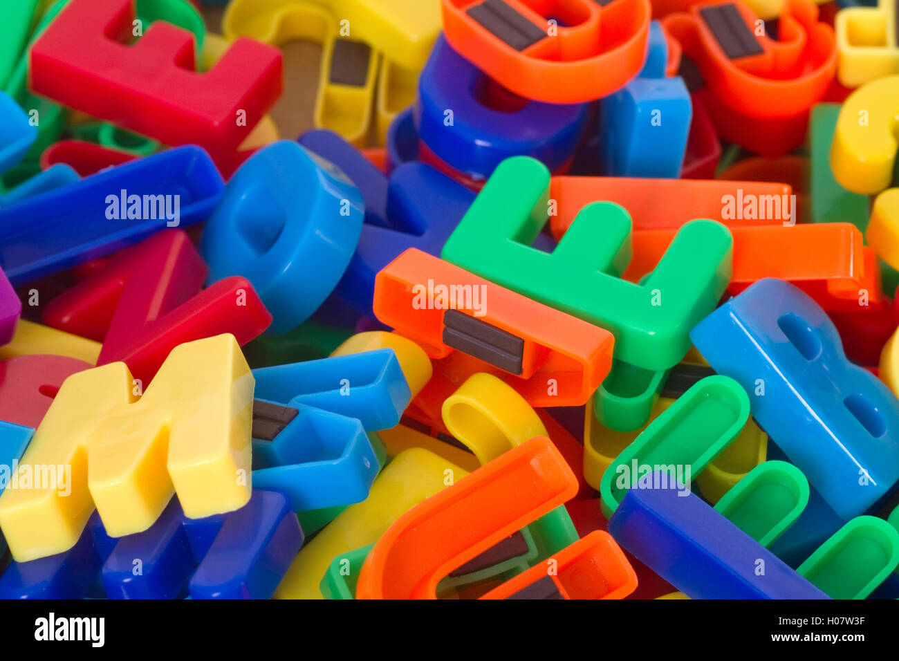 Colorful letters in detail. Shot in studio Stock Photo - Alamy