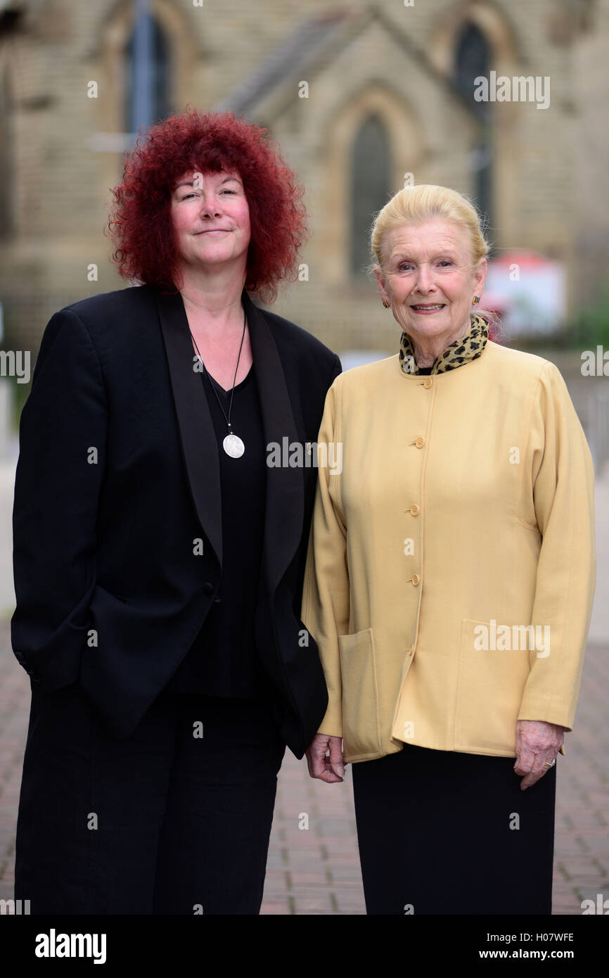Egyptologist Joann Fletcher with retired Barnsley headteacher Mel Dyke