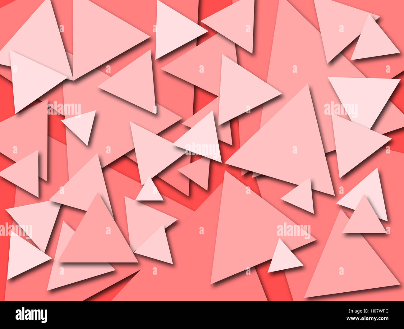 Triangle Tones Red Pink 3D Stock Photo
