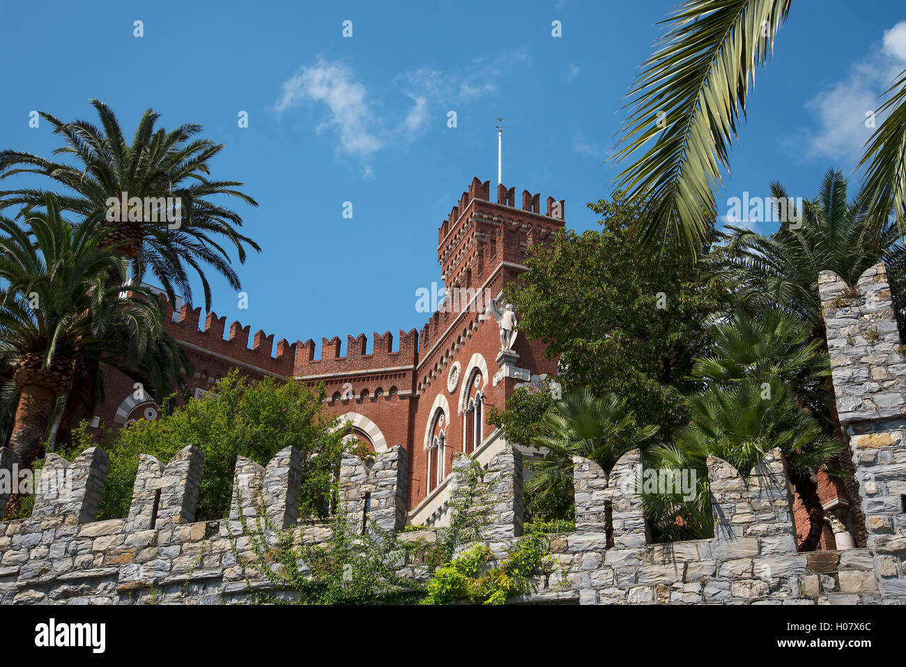 Genoa Castle The Castello d'Albertis is in Genoa,Italy. It was the home of sea ...