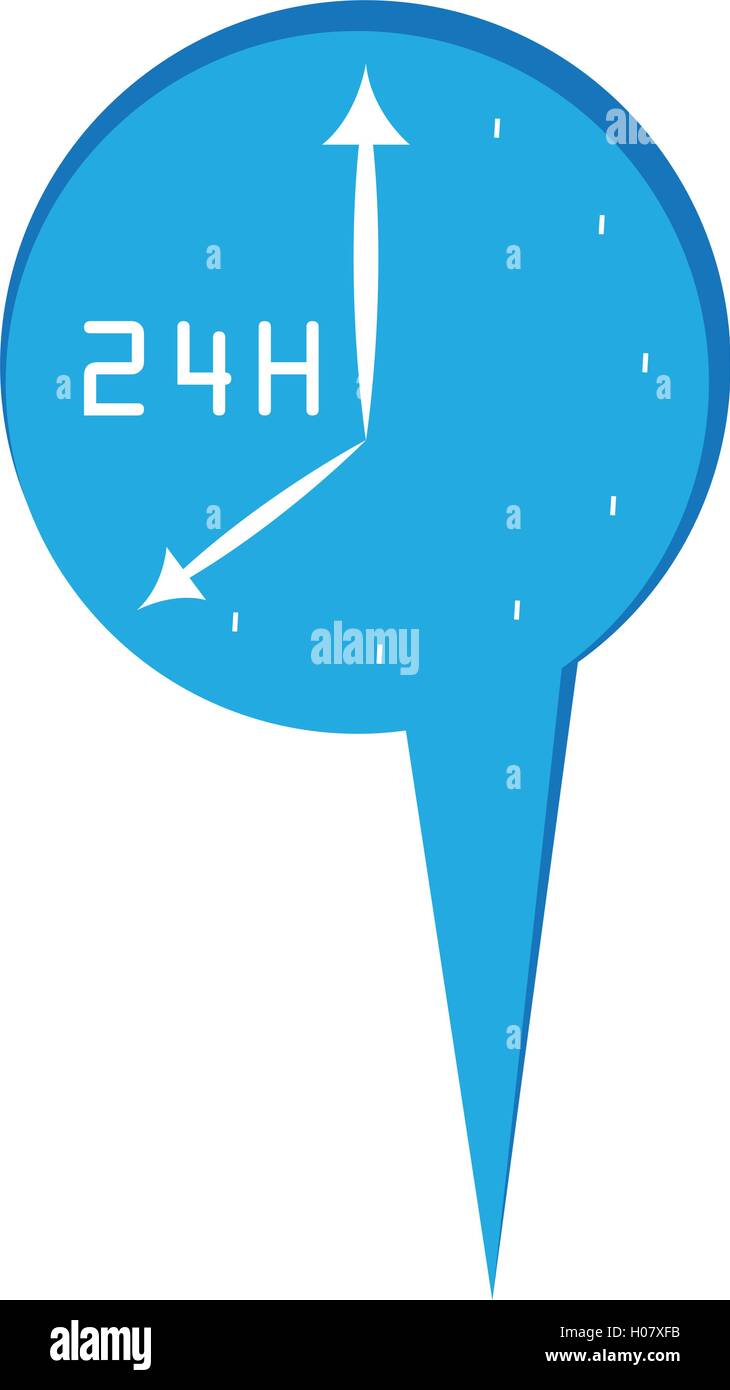 Isolated speech bubble with a clock, Vector illustration Stock Vector ...
