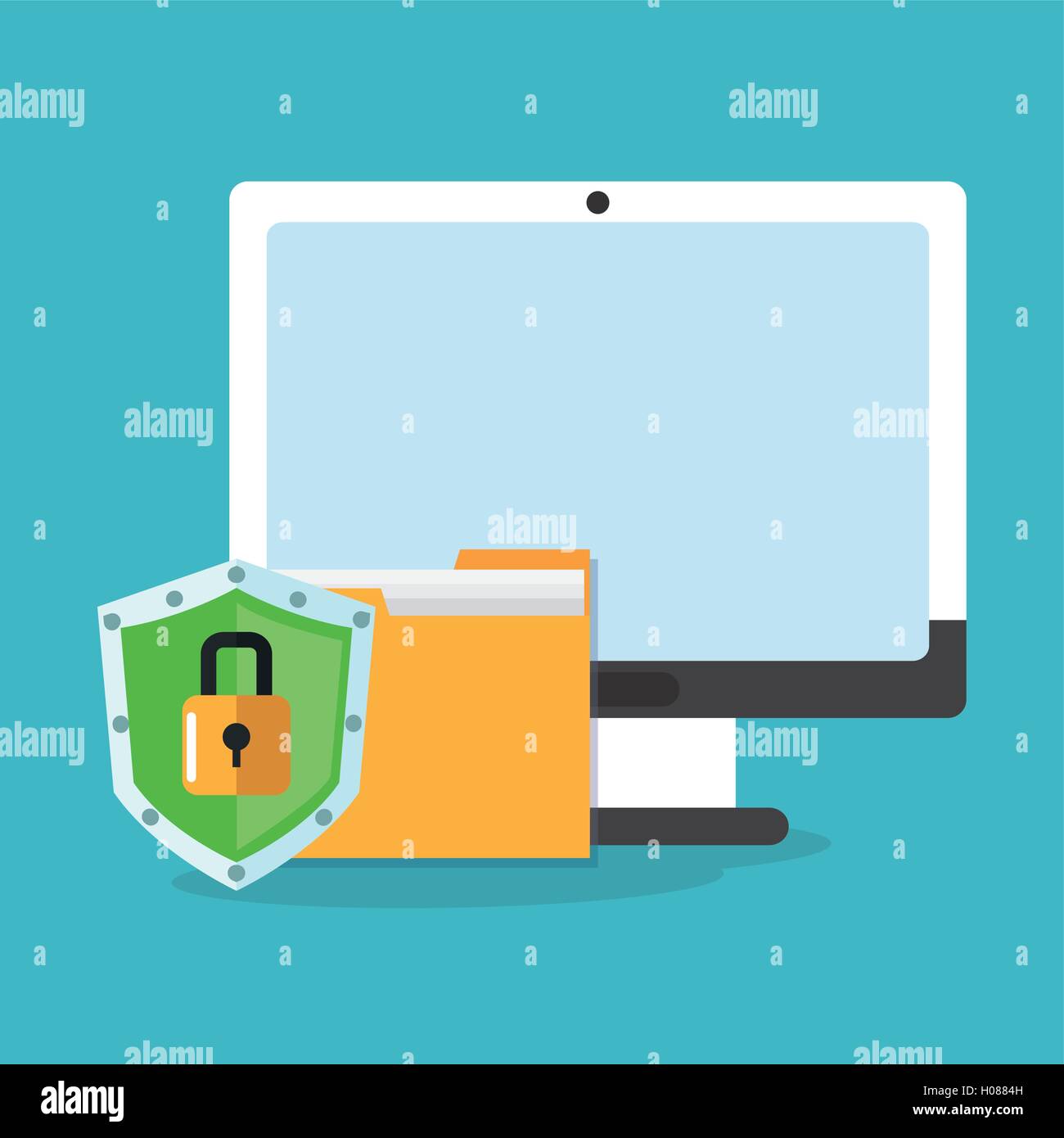 Cyber security system and media design Stock Vector Image & Art - Alamy