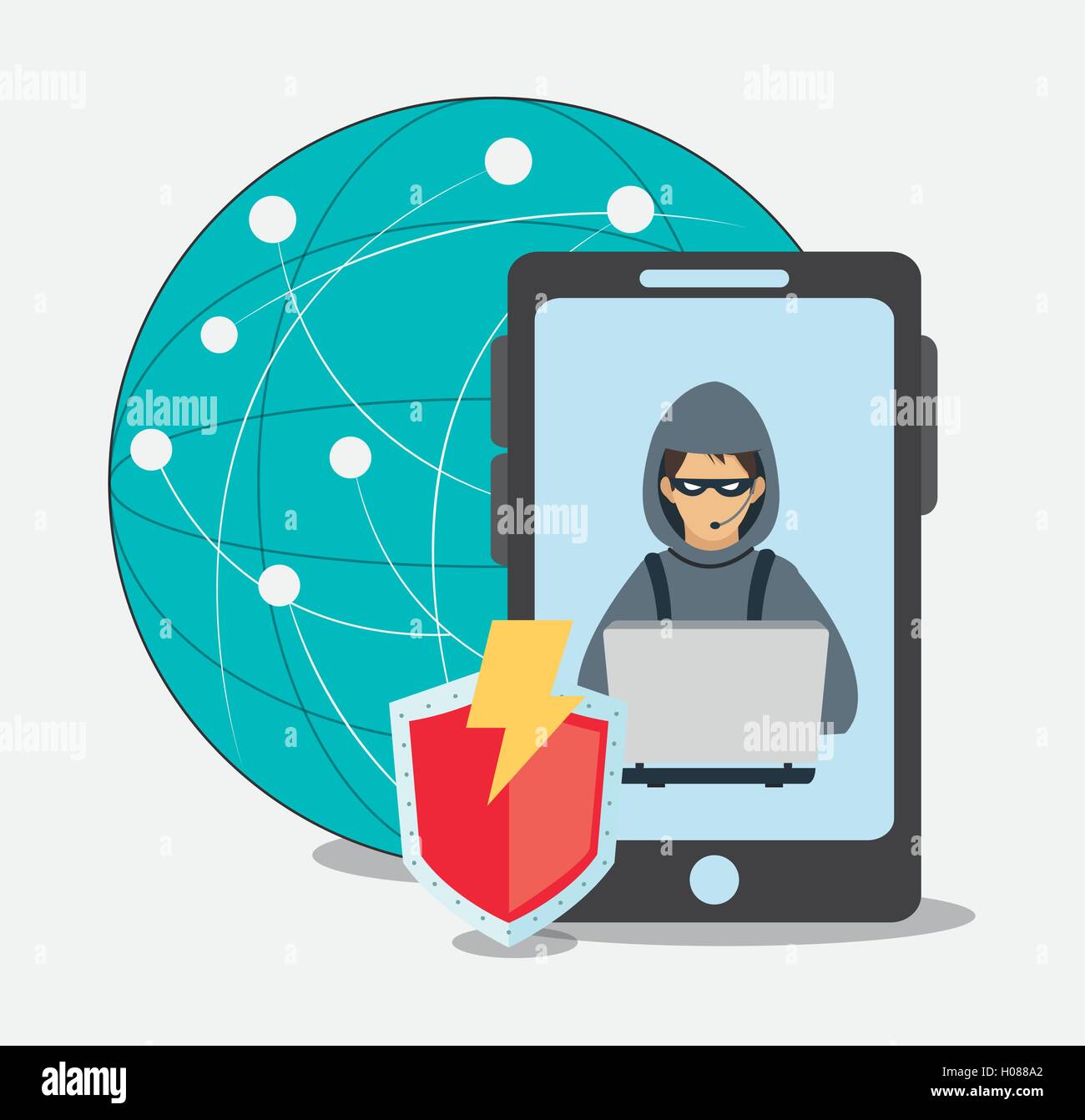 Cyber security system and media design Stock Vector Image & Art - Alamy