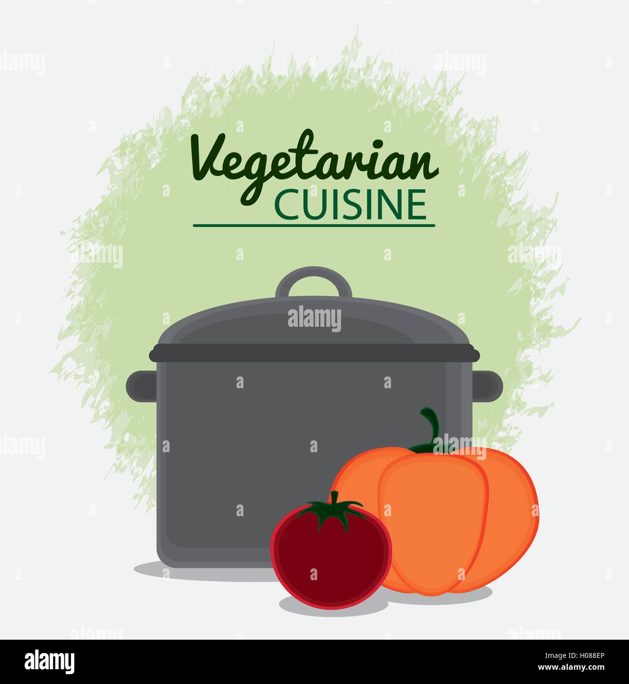 Vegetarian cuisine organic and healthy food design Stock Vector Image ...