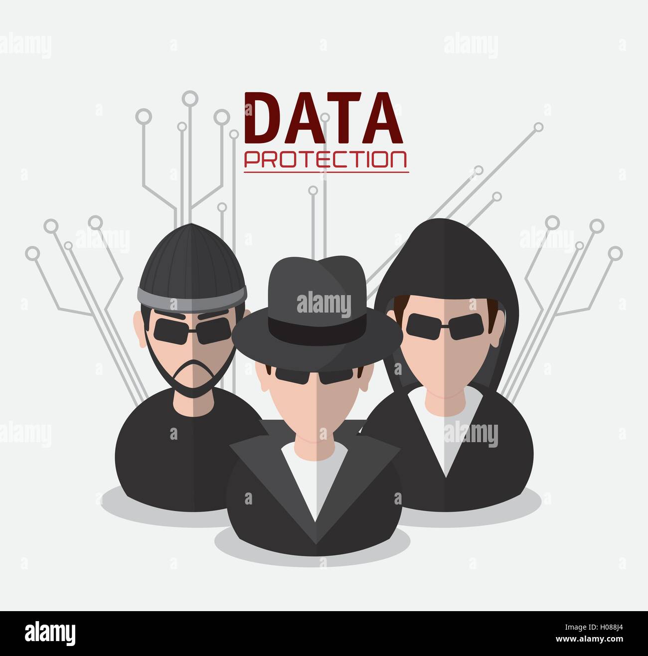 Data protection and Cyber security system Stock Vector Image & Art - Alamy