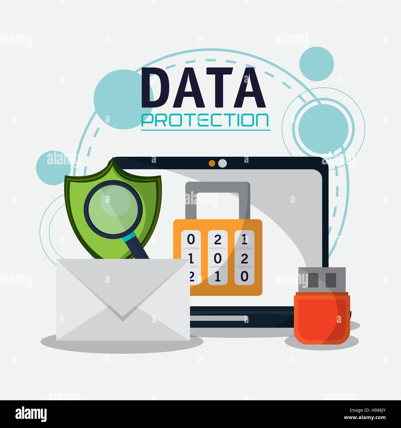 Data protection and Cyber security system Stock Vector Image & Art - Alamy