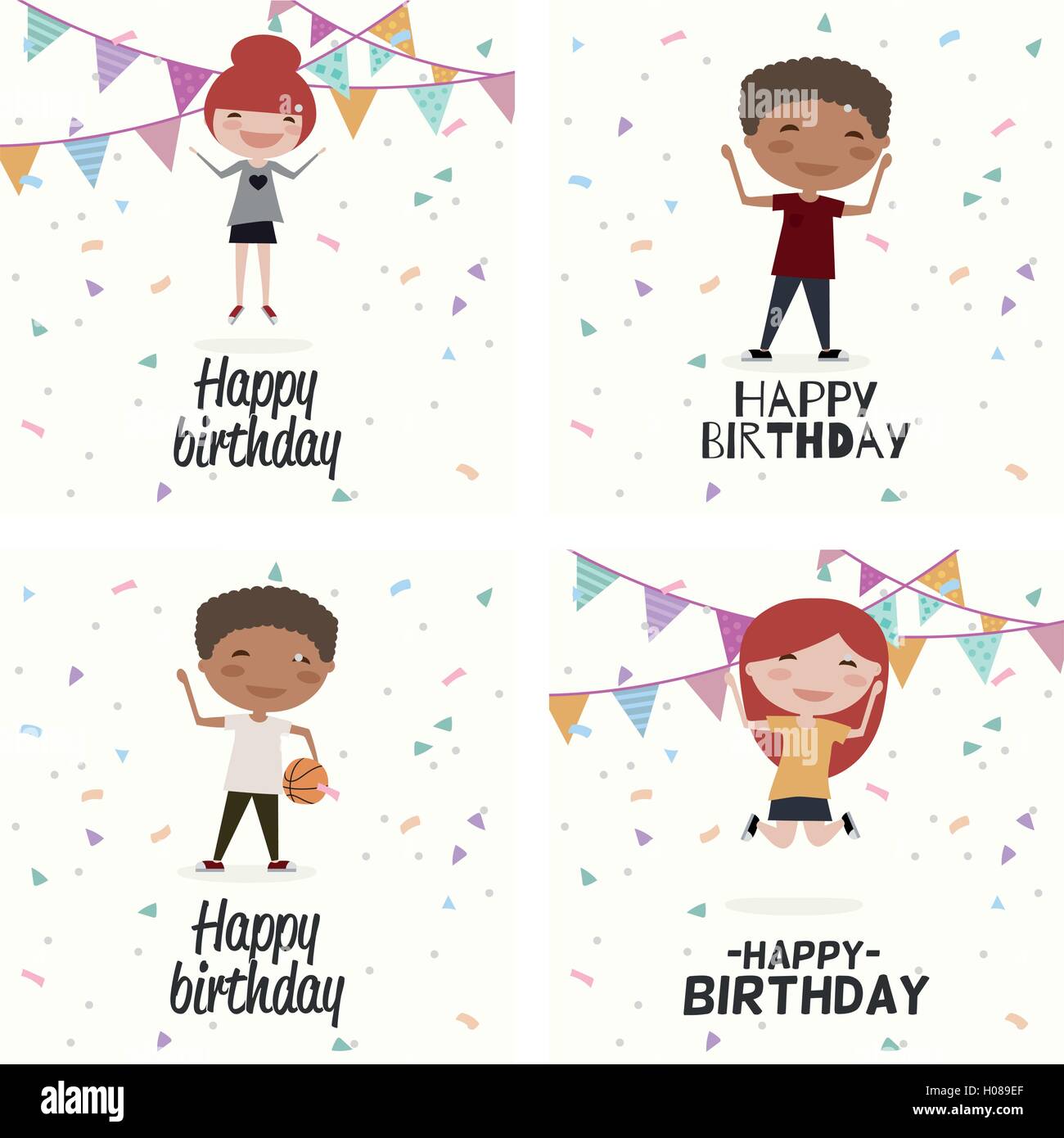 Happy Birthday Card Stock Vector Image & Art - Alamy
