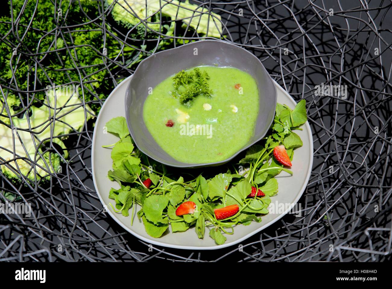 Special garlic and green chili sauce Stock Photo Alamy