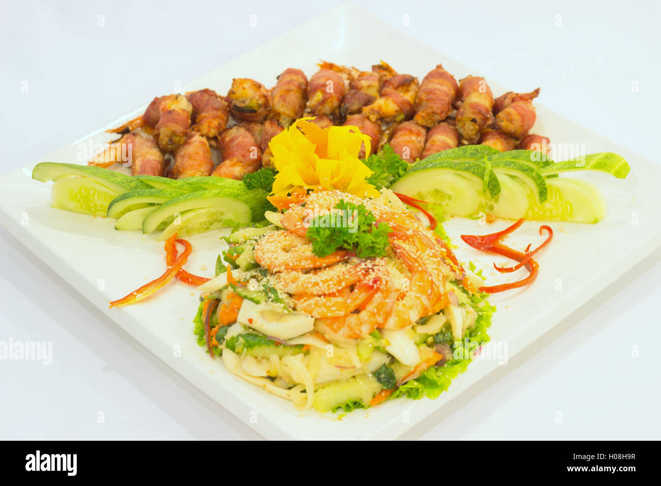 Shrimp salad Stock Photo