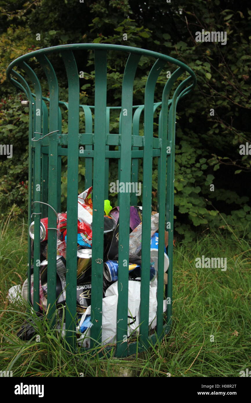 Rubbish in a bin, best place for it even looks clean and tidy Stock Photo