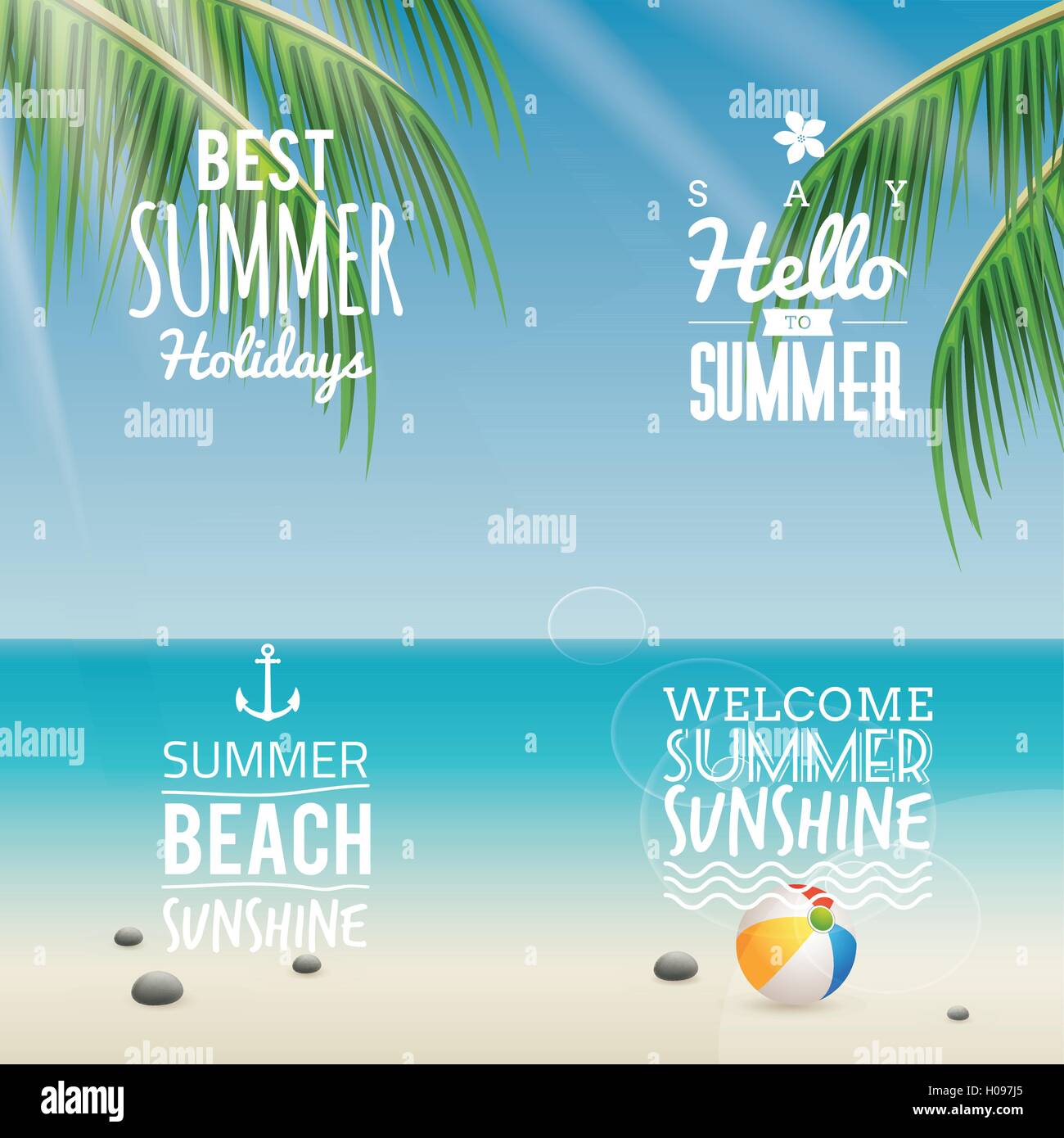 Summer Vacation labels Stock Vector Image &amp; Art - Alamy