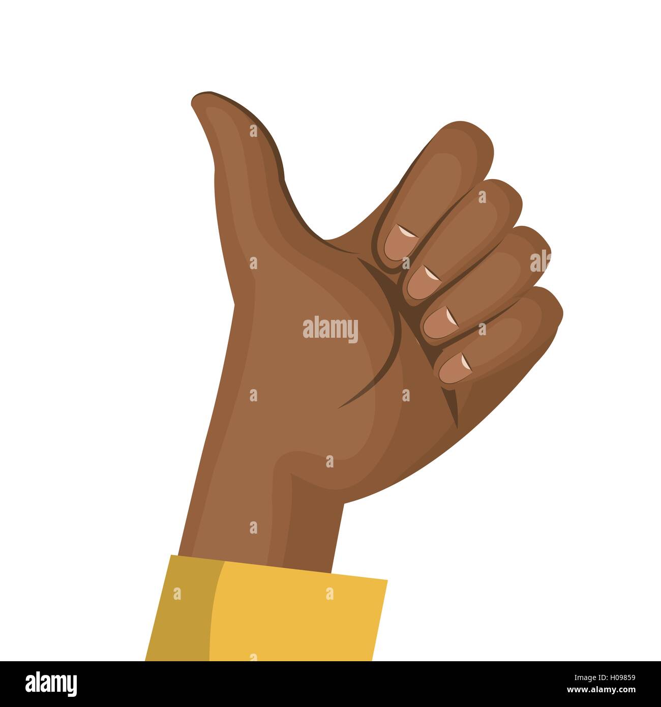 hand like afro yellow cloth Stock Vector Image & Art - Alamy