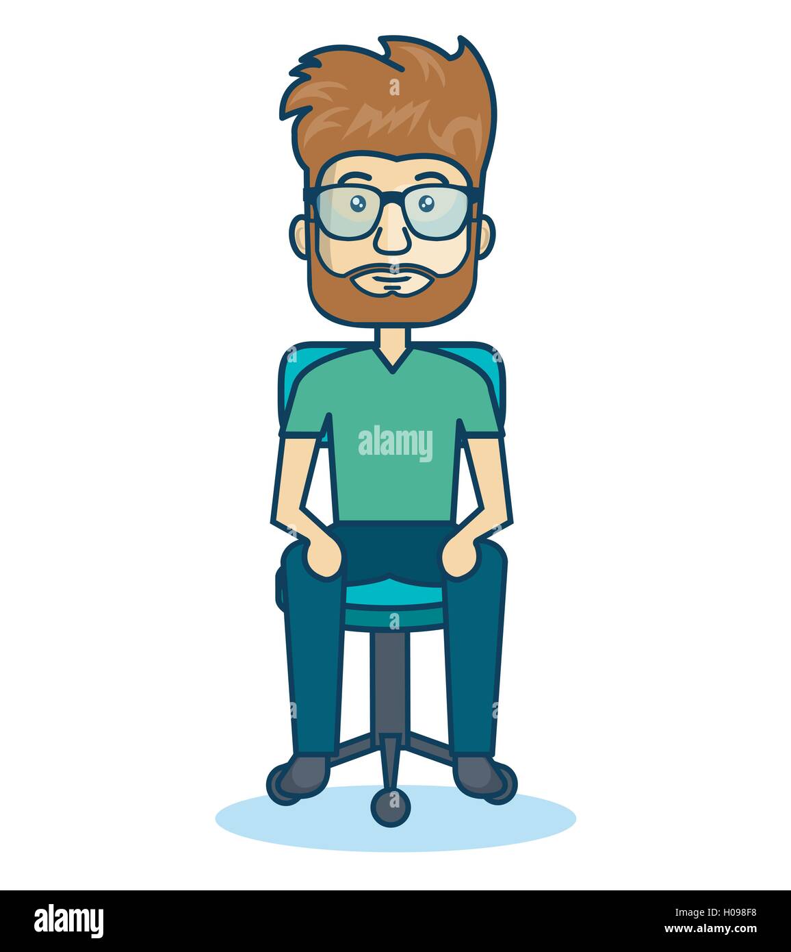 cartoon guy sitting on chair design isolated Stock Vector Art ... cartoon guy sitting on chair design isolated Stock Vector Art ...