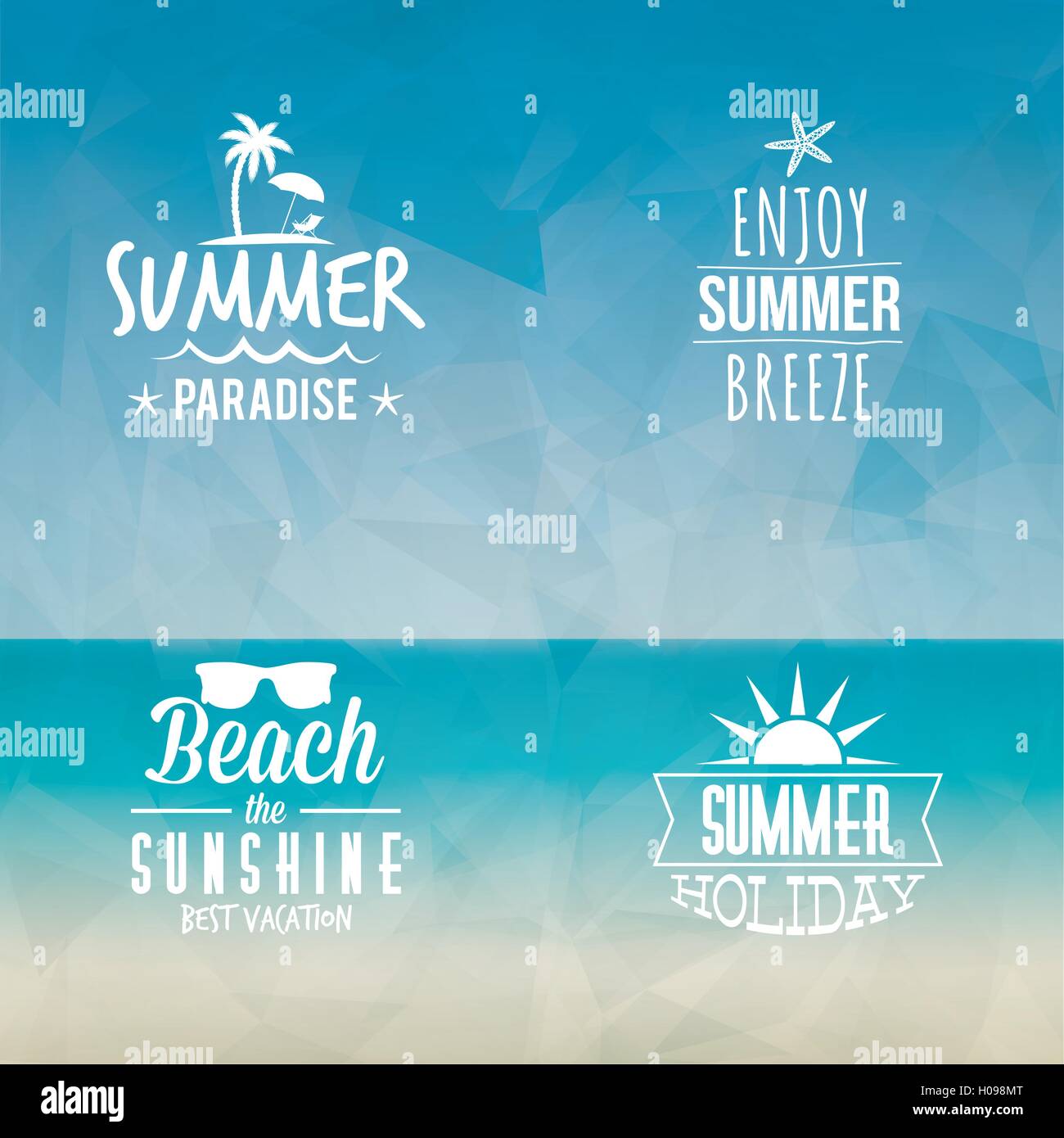 Summer Vacation labels Stock Vector Image &amp; Art - Alamy