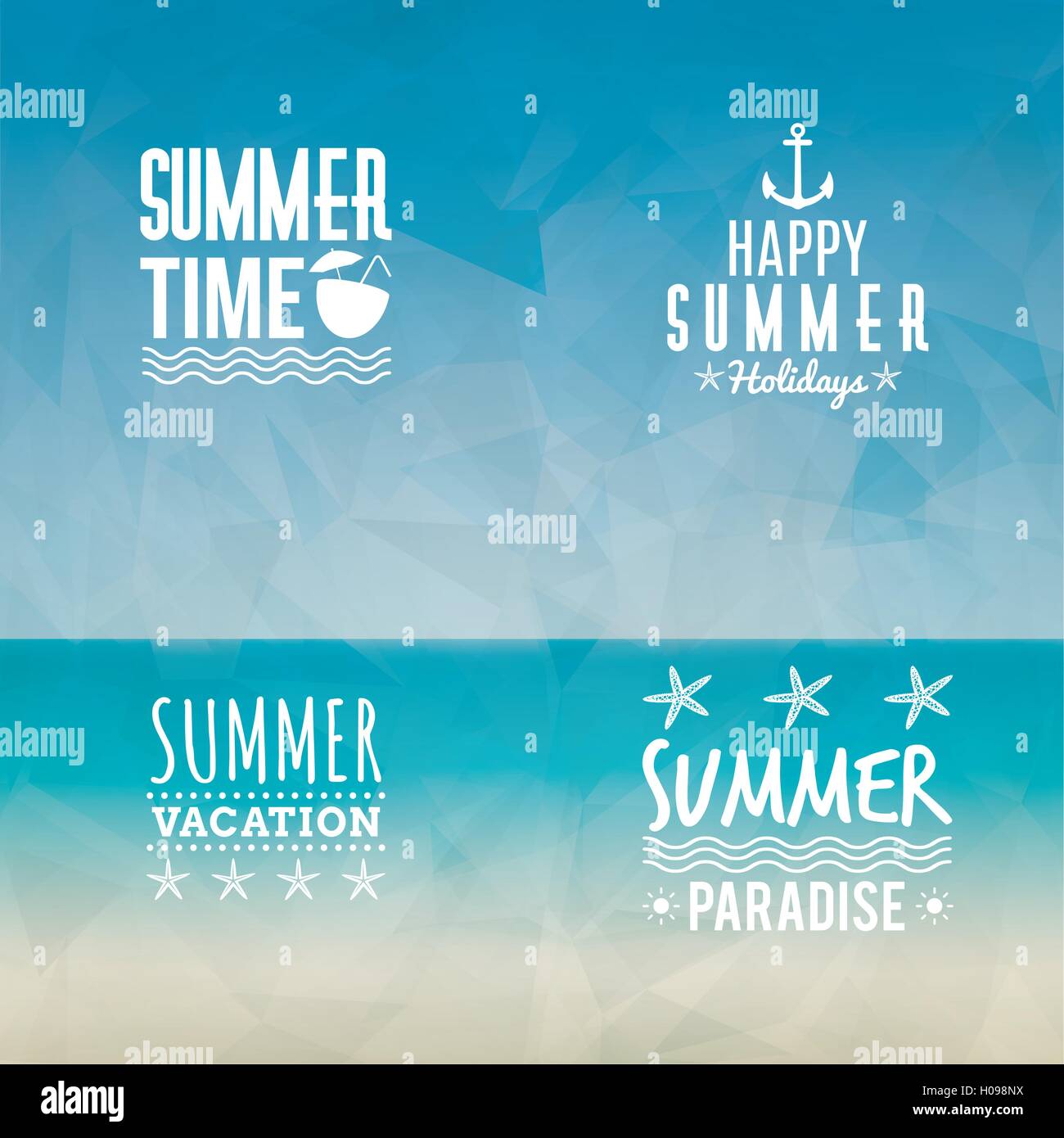 Summer Vacation labels Stock Vector Image &amp; Art - Alamy
