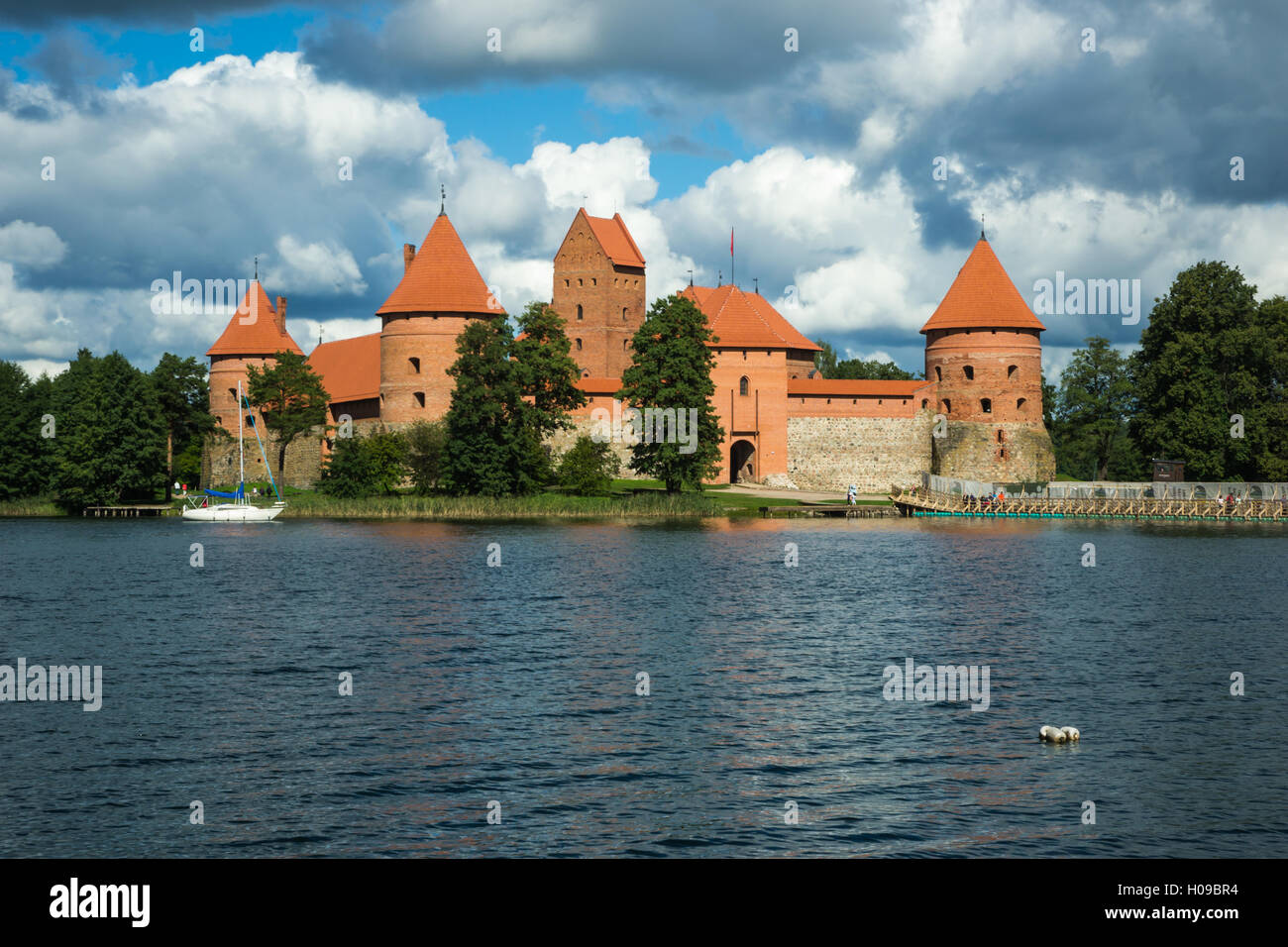Trakai island castle on Lake Galve in Lithuania Stock Photo