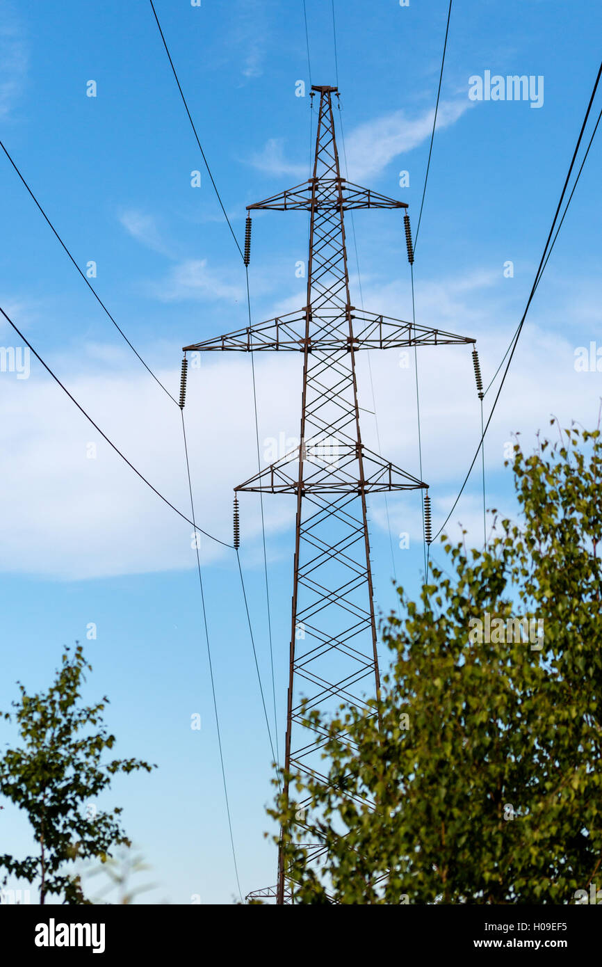 reliance high voltage power line holds a wires Stock Photo Alamy