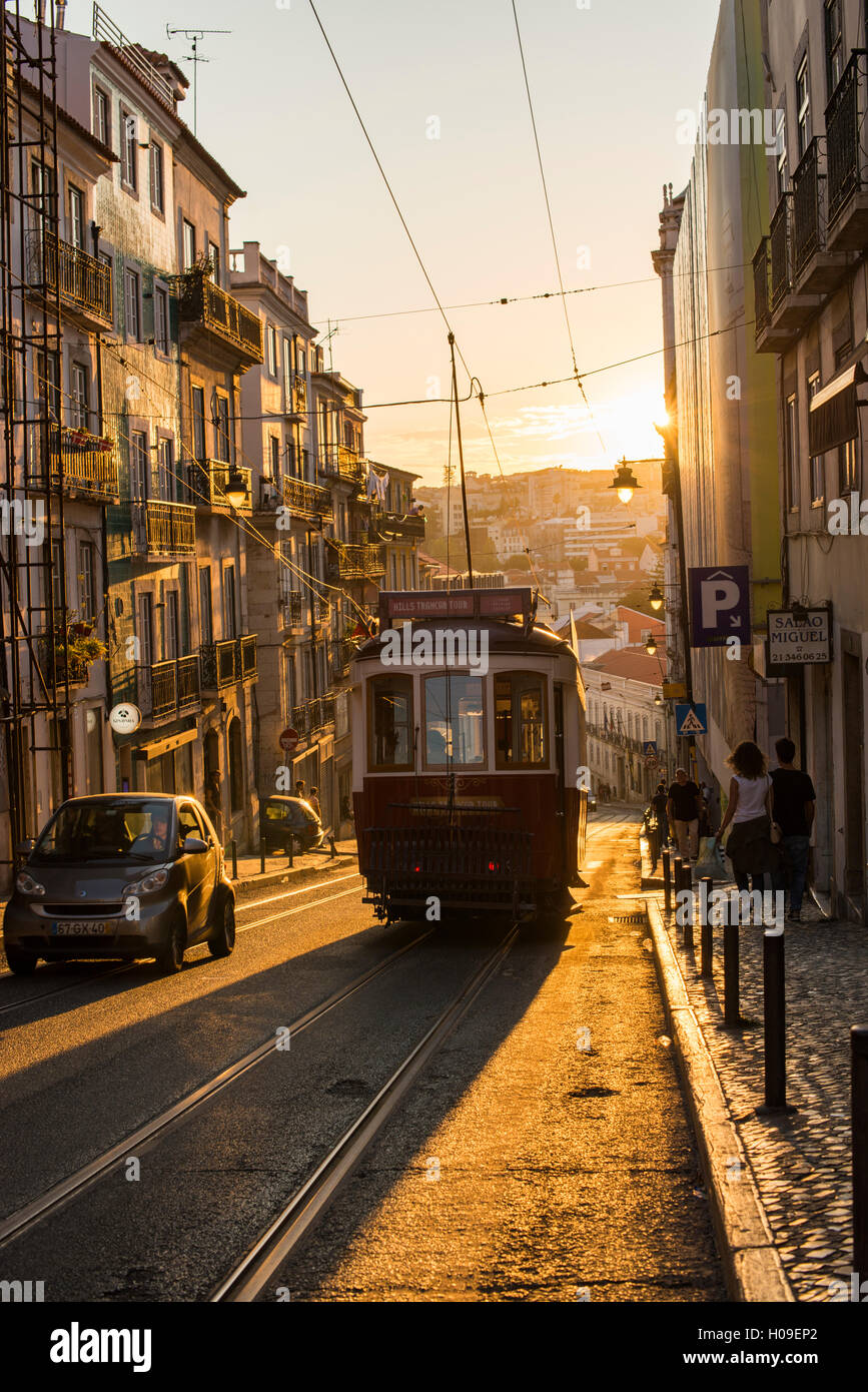 Tram in Lisbon, Portugal, Europe Stock Photo