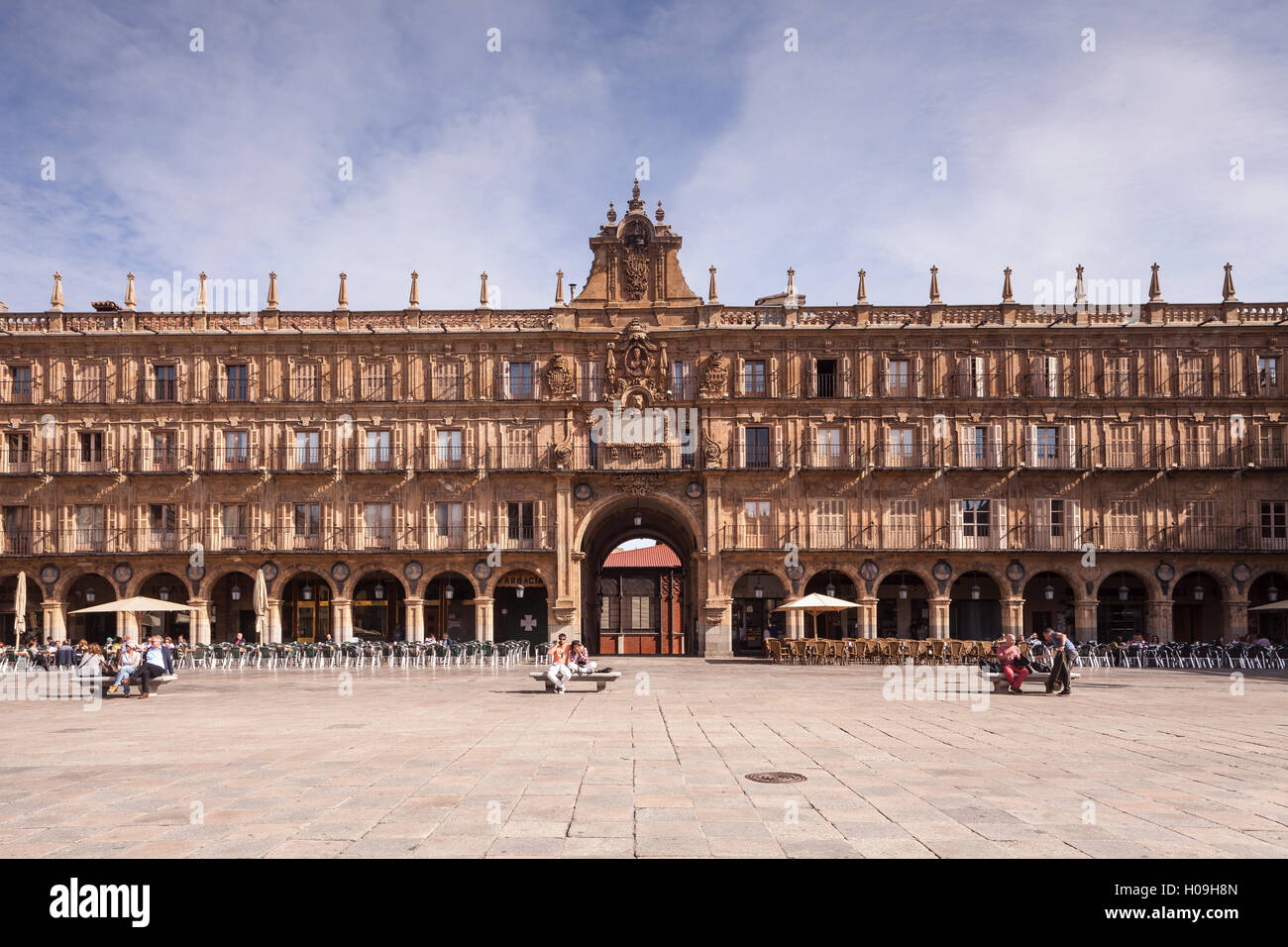 Plaza Mayor in Salamanca, UNESCO World Heritage Site, Castile and Leon, Spain, Europe Stock Photo