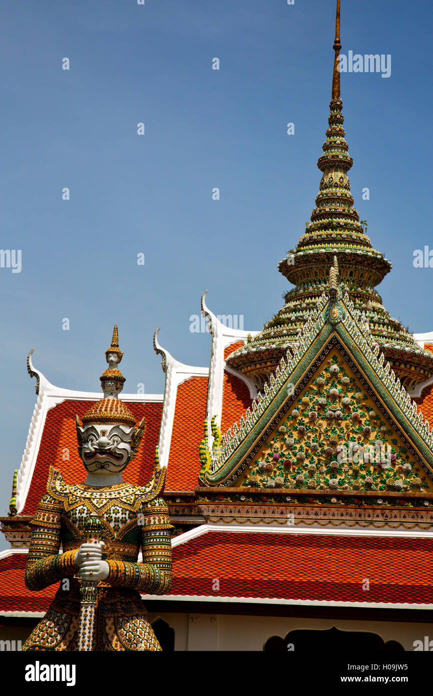 asia bangkok in temple thailand abstract cross colors roof wat sky and ...