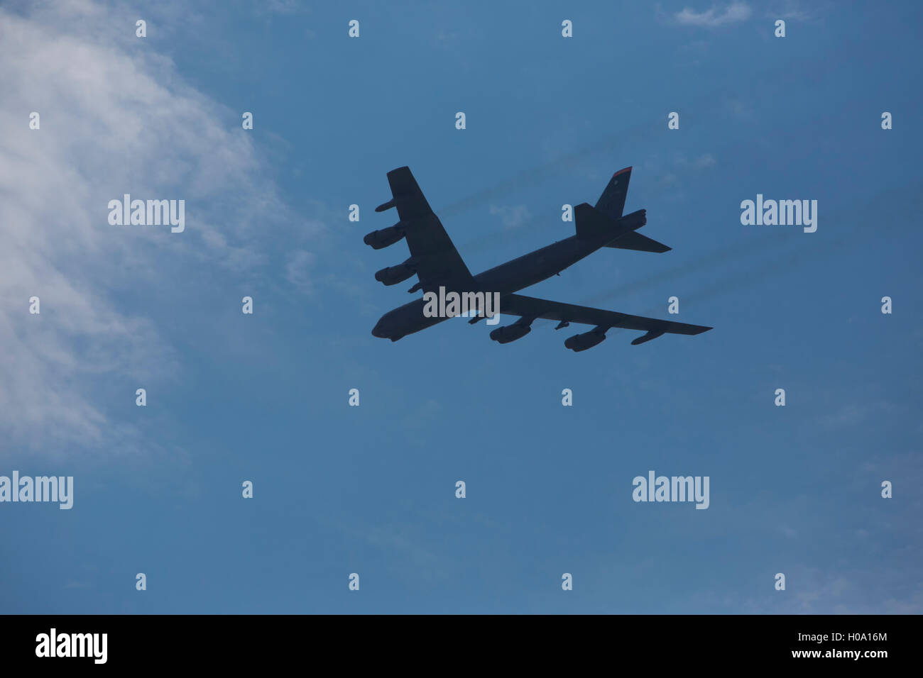 Boeing B-52 Stratofortress, long-range bomber of the US Air Force, im Flug Stock Photo