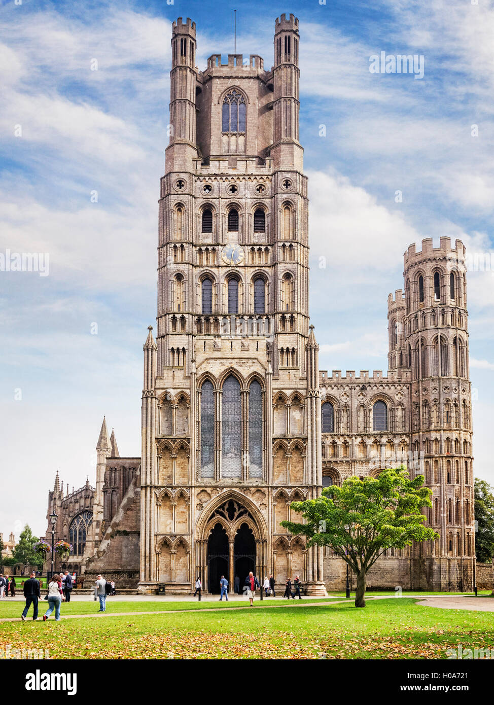 West Front of Ely Cathedral, Cambridgeshire, England, UK Stock Photo