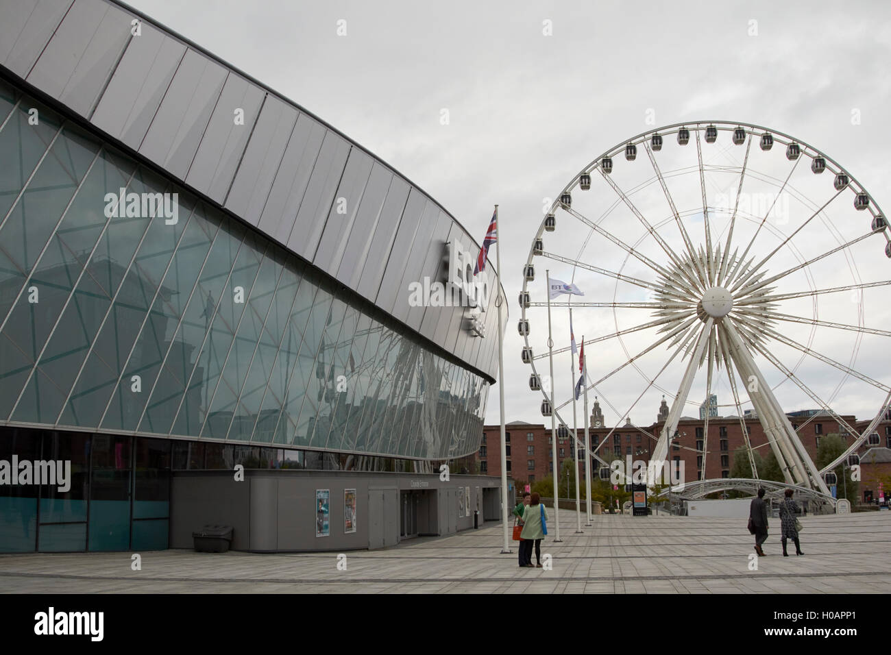 echo arena and big wheel Liverpool Merseyside UK Stock Photo