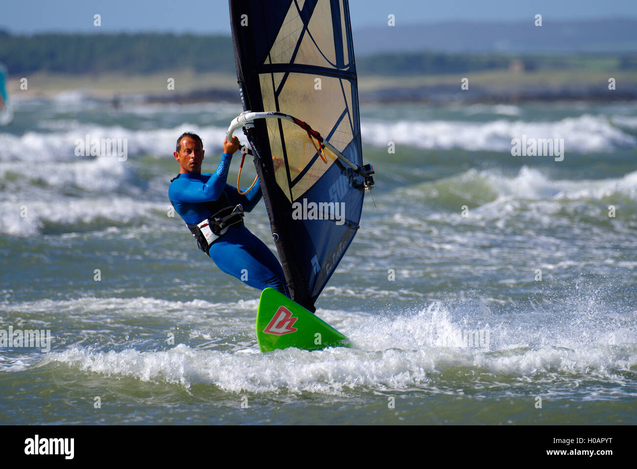 Windsurfing at Rhosneigr Beach, Anglesey Stock Photo Alamy
