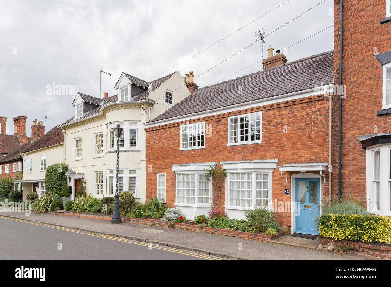 Attractive houses in Kenilworth, Warwickshire, England, UK Stock Photo