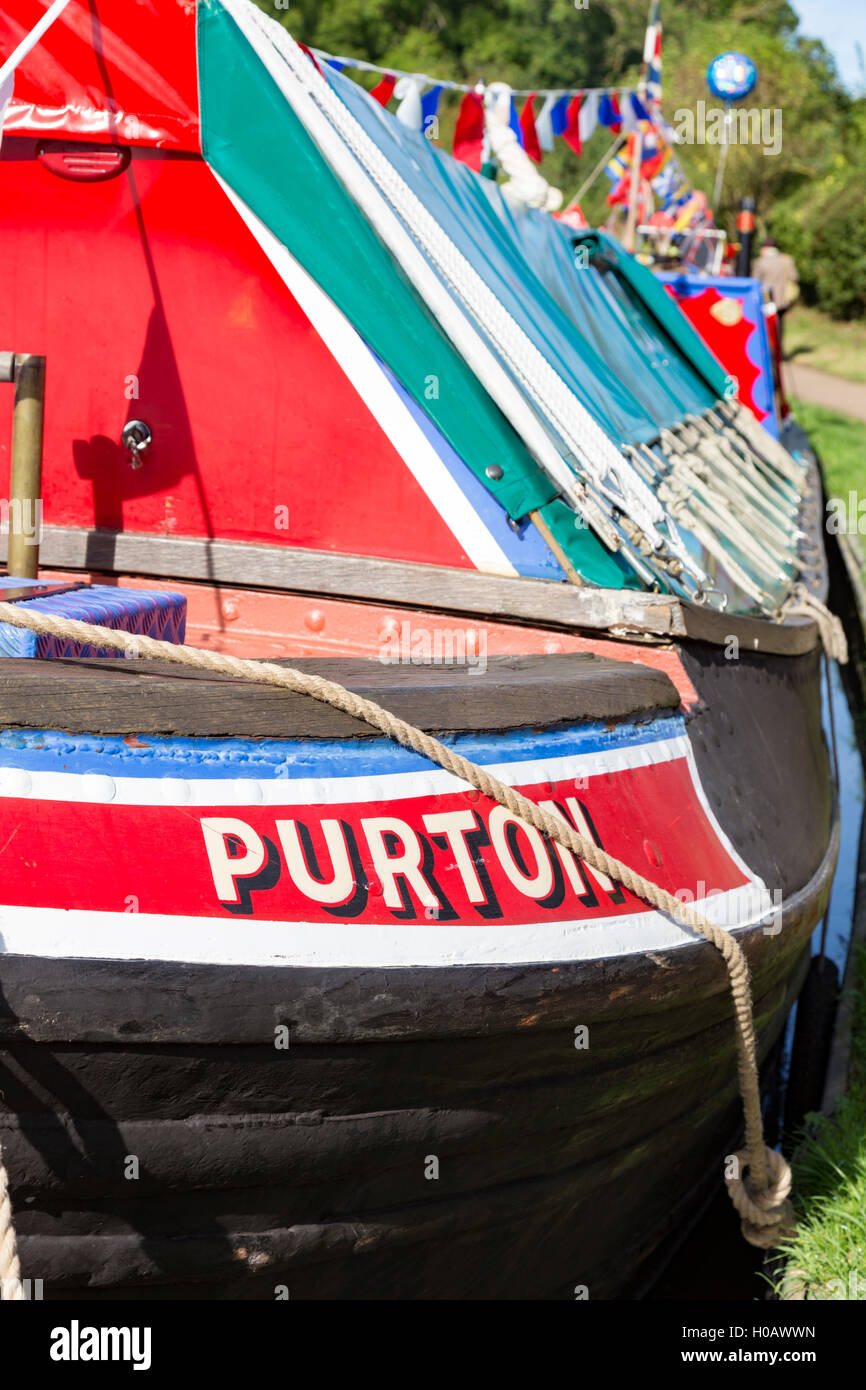 Traditional Painted Narrowboat High Resolution Stock Photography and