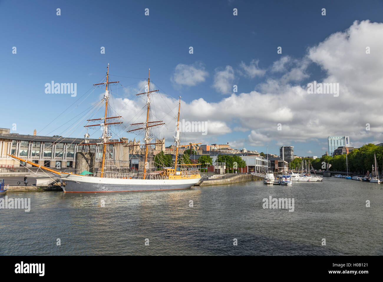 Tall ships in Bristol City Harbour, Bristol, Avon, England, UK Stock ...