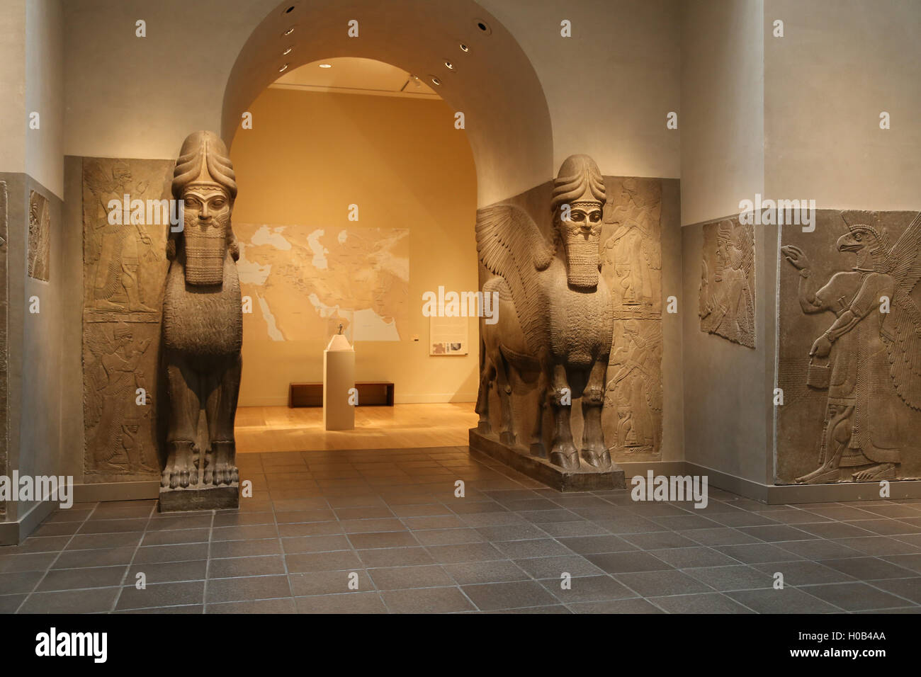 Lamassu. Assyrian art. 8th century BC. Stock Photo