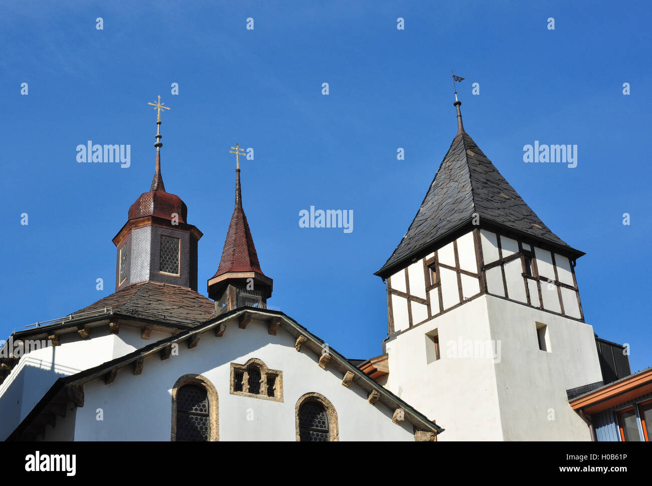 Church of Sebastian, Sebastiansplatz, Brig, Valais, Switzerland Stock Photo