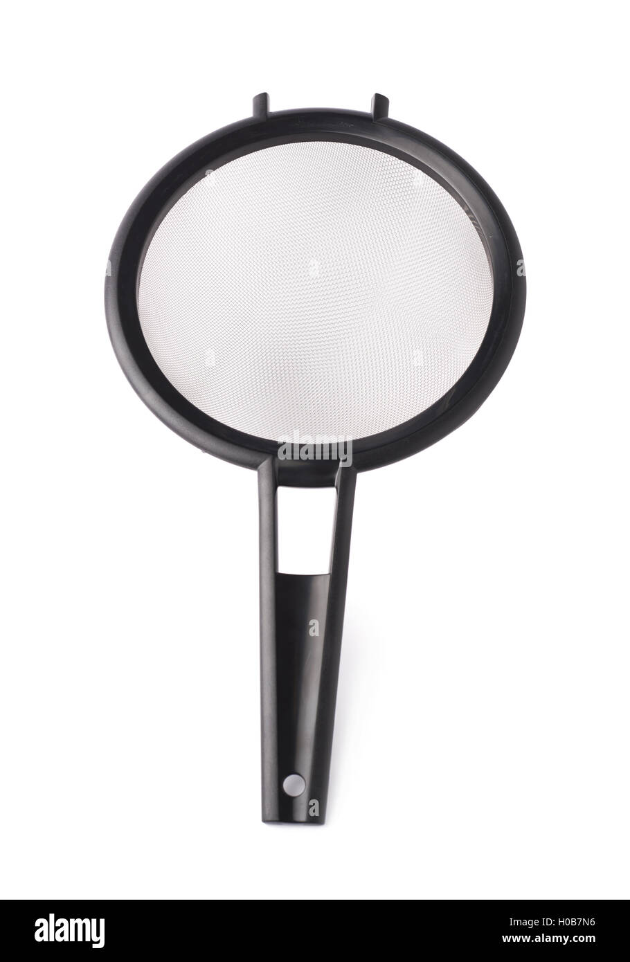 Single sieve colander over white isolated background Stock Photo Alamy