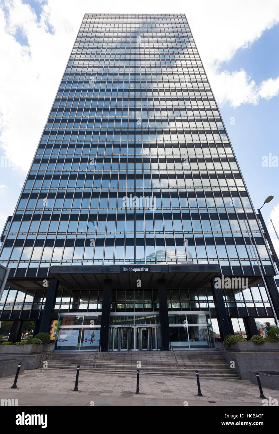 The headquarters of the CIS Insurance Group, Manchester, built in 1962 it was briefly the tallest building in the UK. Stock Photo