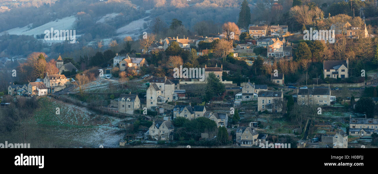 View over Walls Quarry, Brimscombe, Stroud, Gloucestershire, UK Stock Photo
