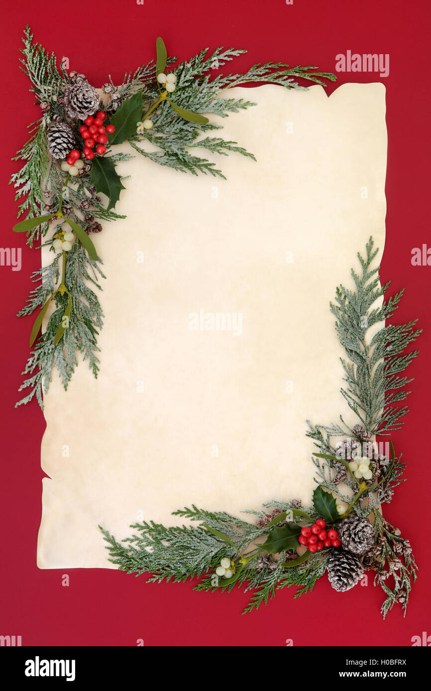 https://c8.alamy.com/comp/H0BFRX/winter-and-christmas-abstract-background-border-with-holly-mistletoe-H0BFRX.jpg