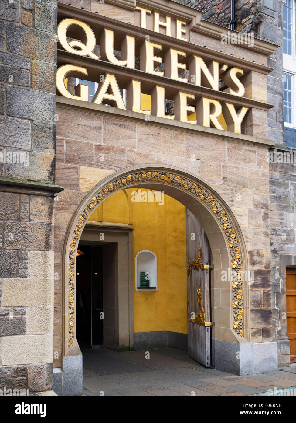 Entrance Arch at The Queens Gallery Palace of Holyroodhouse Edinburgh Scotland Stock Photo Alamy