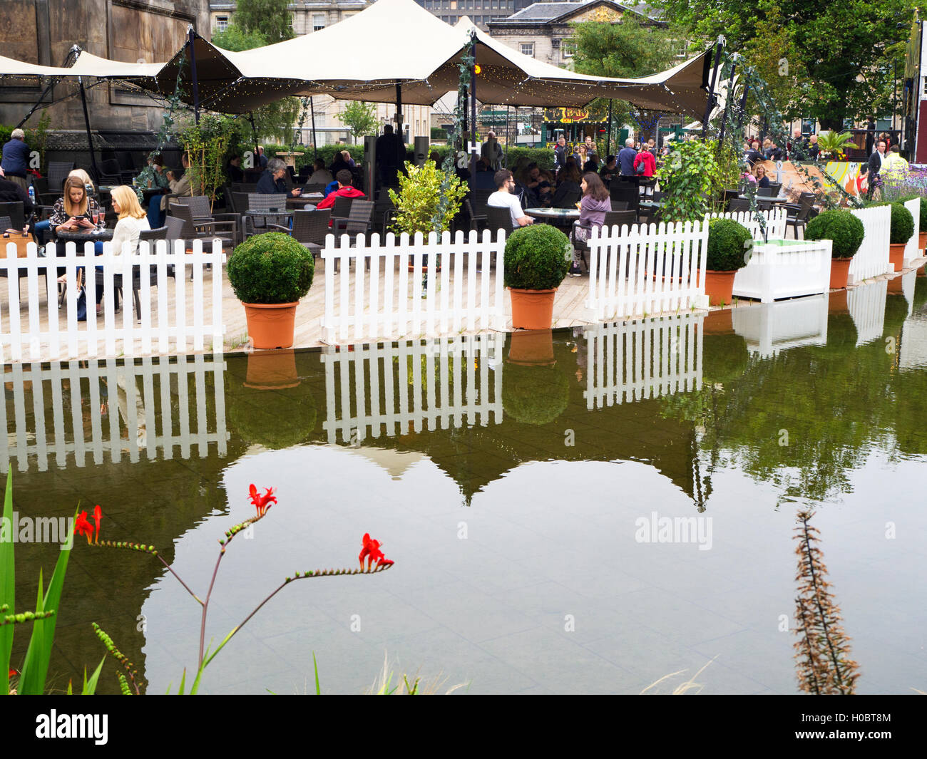 Outdoor Edinburgh Festival Venue in St Andrew Square Edinburgh Scotland