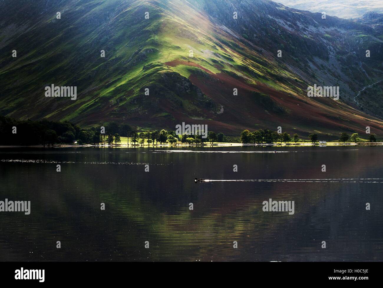 A general view of Buttermere in the Lake District, as the seasons change. Stock Photo