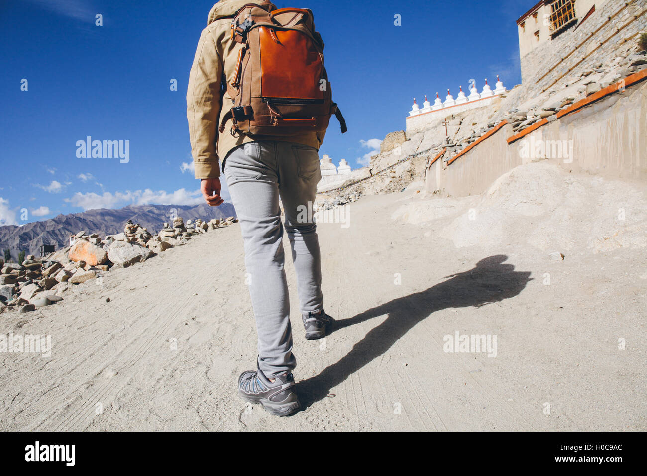 Male feet walking on sand hi-res stock photography and images - Alamy