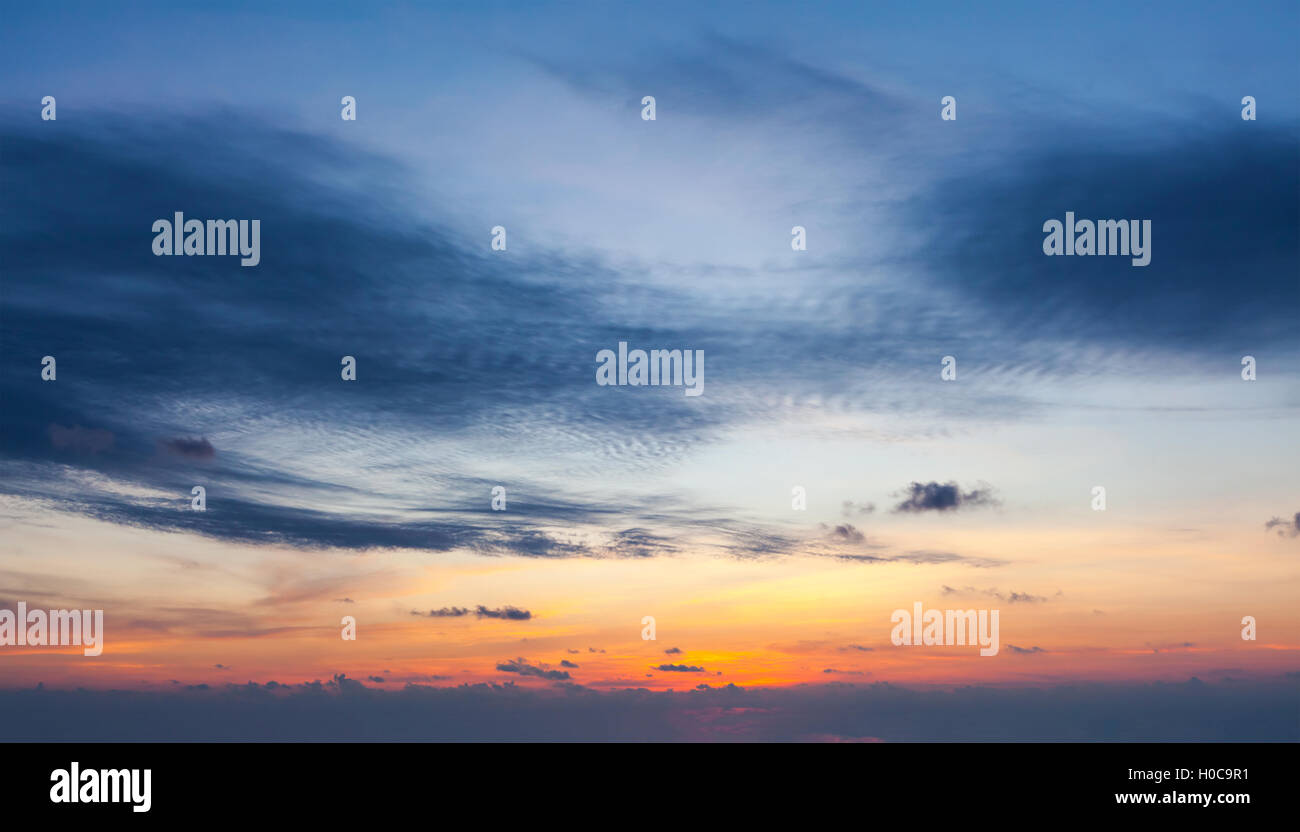 Sunset sky with dramatic clouds Stock Photo - Alamy