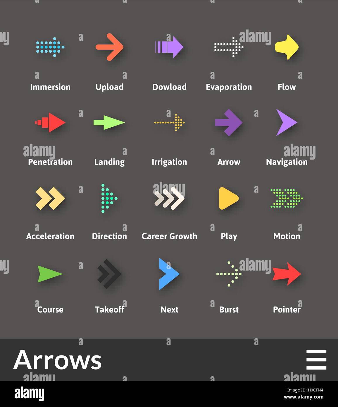 Flat material design icons set Stock Vector Image & Art - Alamy