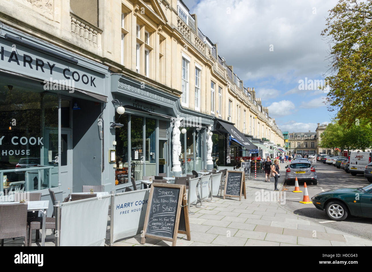 Bars and restaurants in Montpellier Walk in Cheltenham Stock Photo Alamy