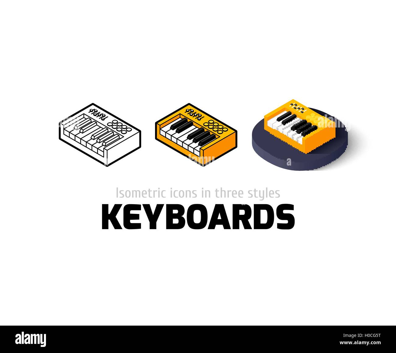 Keyboards icon in different style Stock Vector Image & Art - Alamy