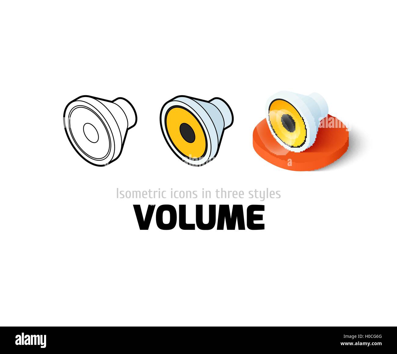 Volume icon in different style Stock Vector Image & Art - Alamy