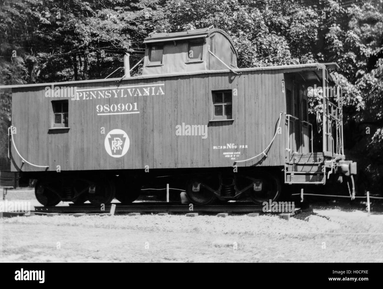Trains prr pennsylvania railroad caboose hires stock photography and